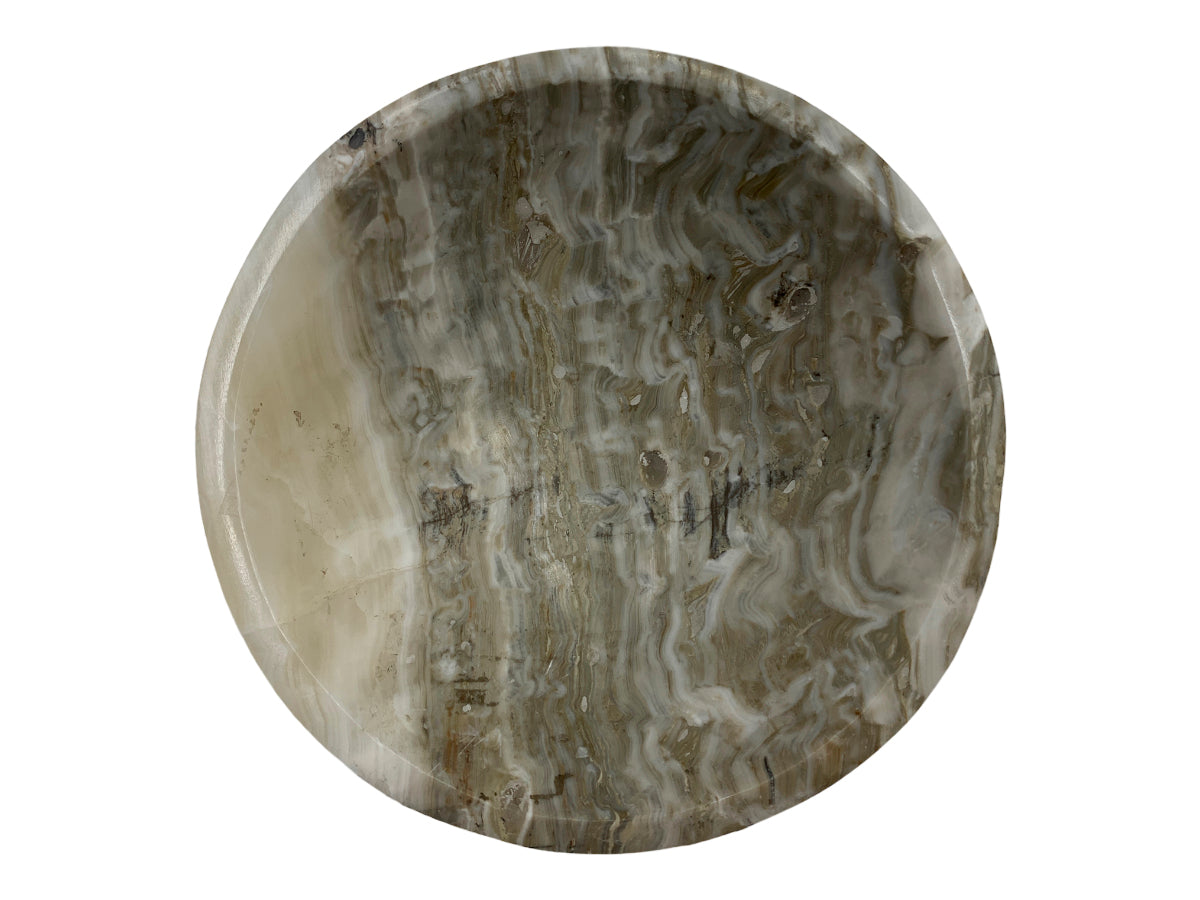 Gray Onyx Circular Snack Bowl