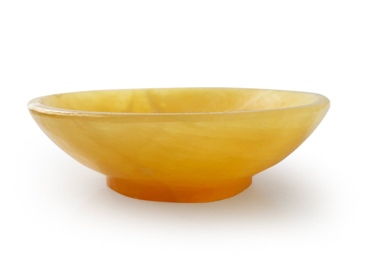 Orange Calcite CIrcular Bowl
