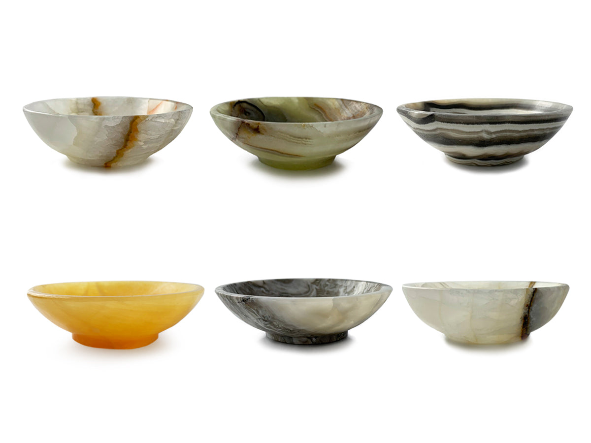 Orange Calcite CIrcular Bowl