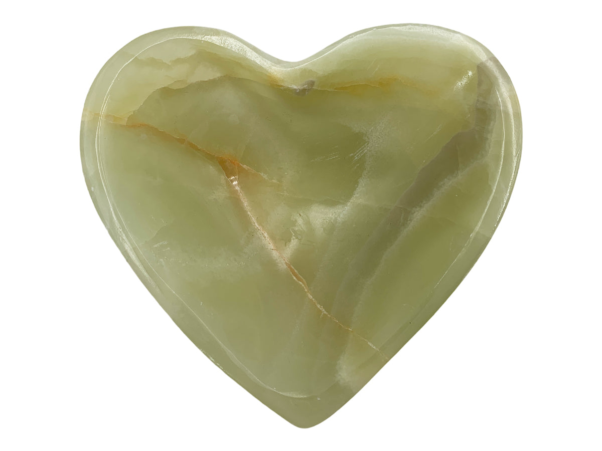 Green Onyx Heart Snack Bowl