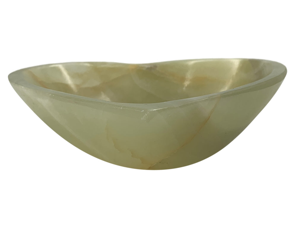 Green Onyx Heart Snack Bowl