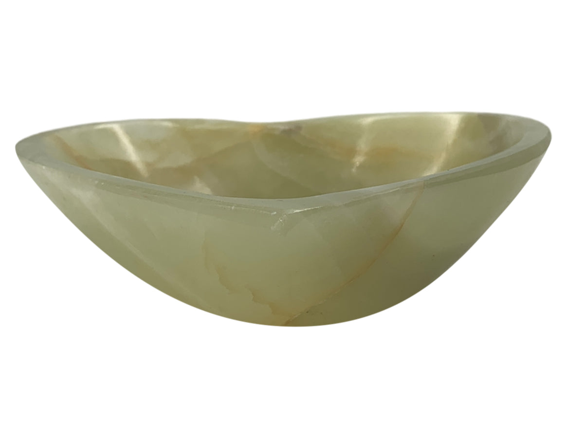 Green Onyx Heart Snack Bowl
