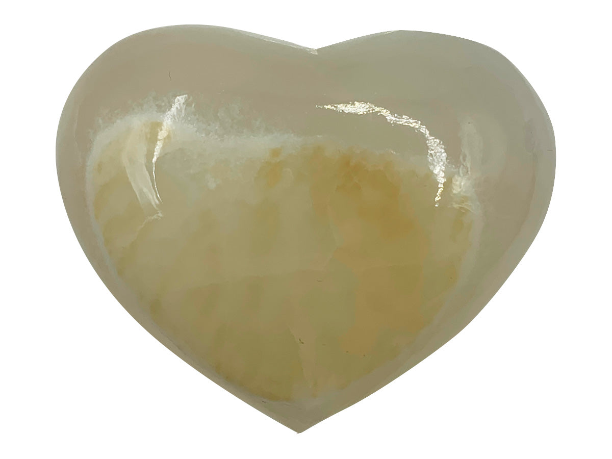 White Onyx Heart