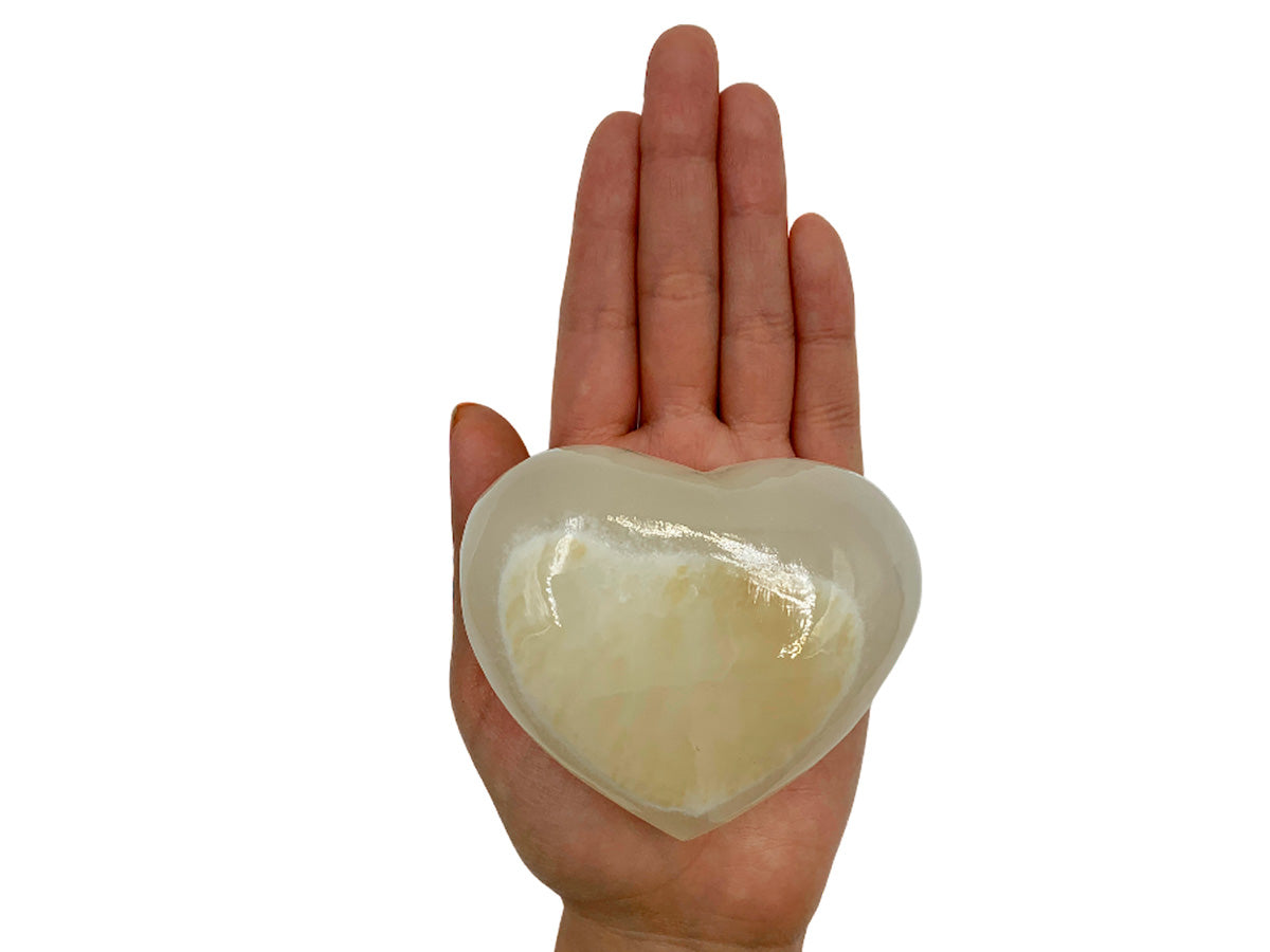 White Onyx Heart