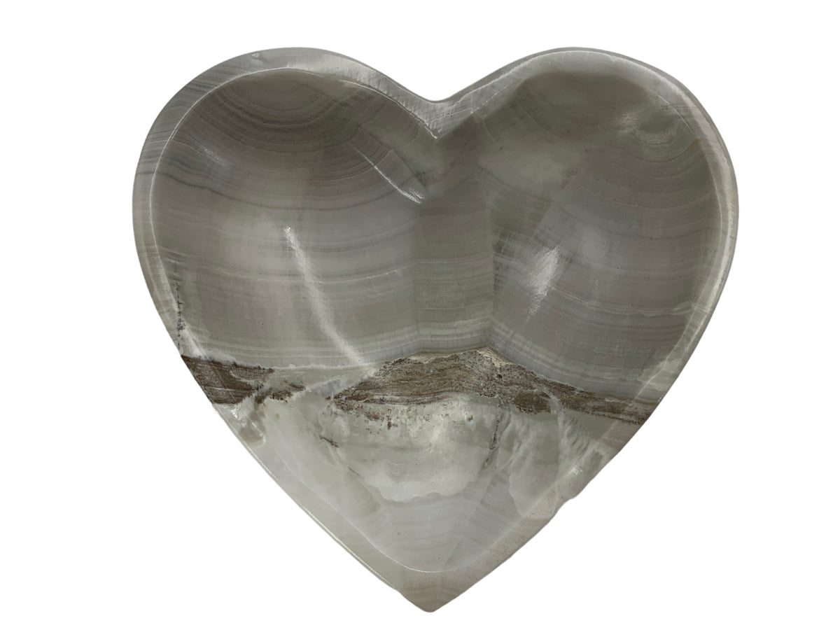 Gray Onyx Heart Bowl