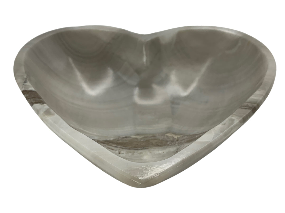 Gray Onyx Heart Bowl