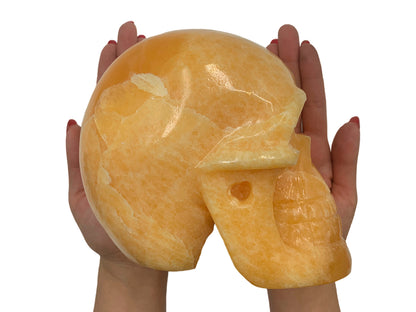 Orange Calcite Skull