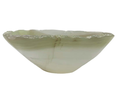 White Onyx Bowl Polished 20X15~8 Cm