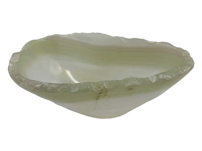 White Onyx Bowl Polished 20X15~8 Cm