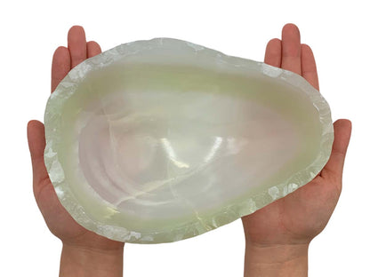 White Onyx Bowl Polished 20X15~8 Cm