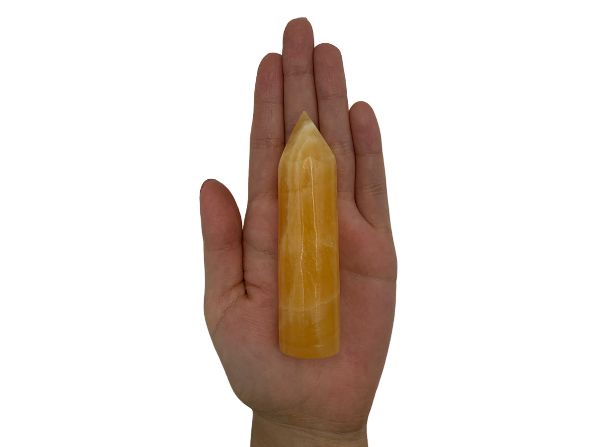 Orange Calcite  6 Sided Towers