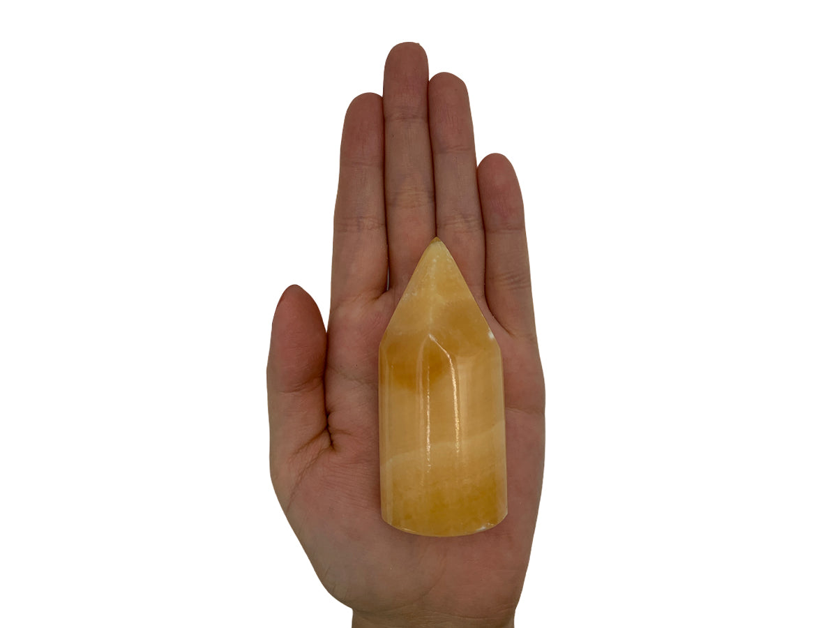 Orange Calcite  6 Sided Towers