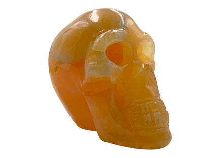 Orange Calcite Skull