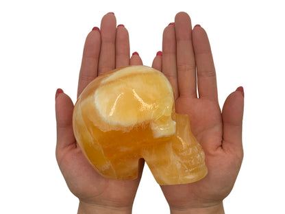 Orange Calcite Skull