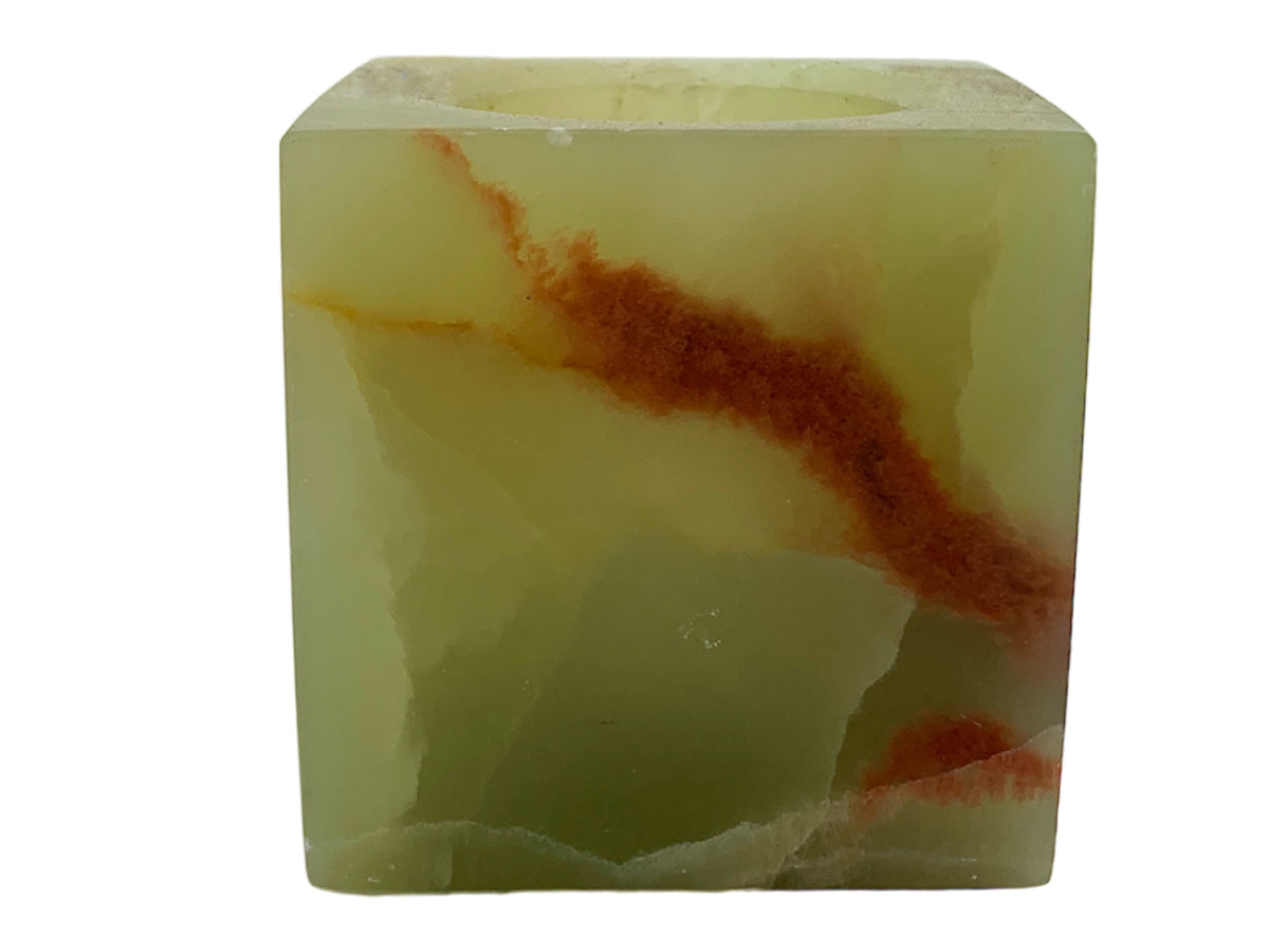 Green Onyx Prism Candle Holder