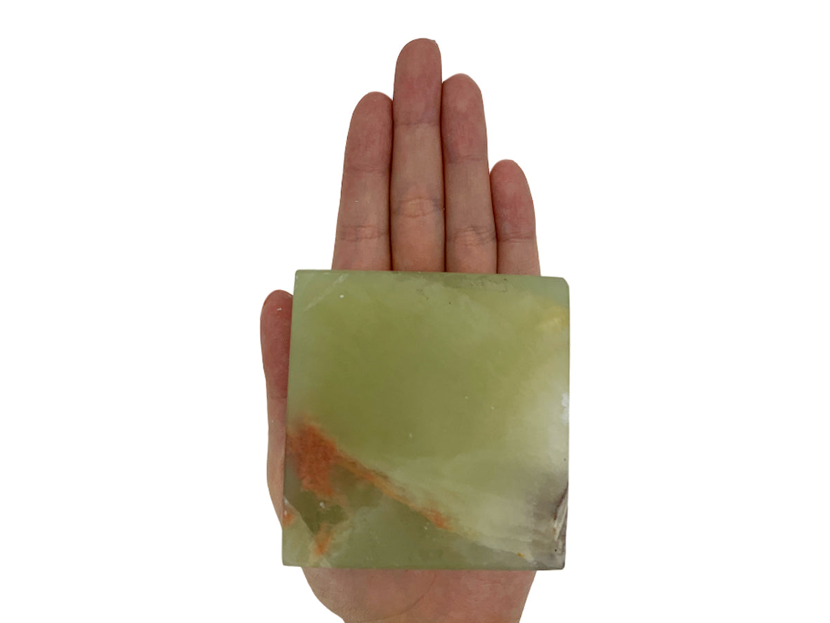 Green Onyx Prism Candle Holder