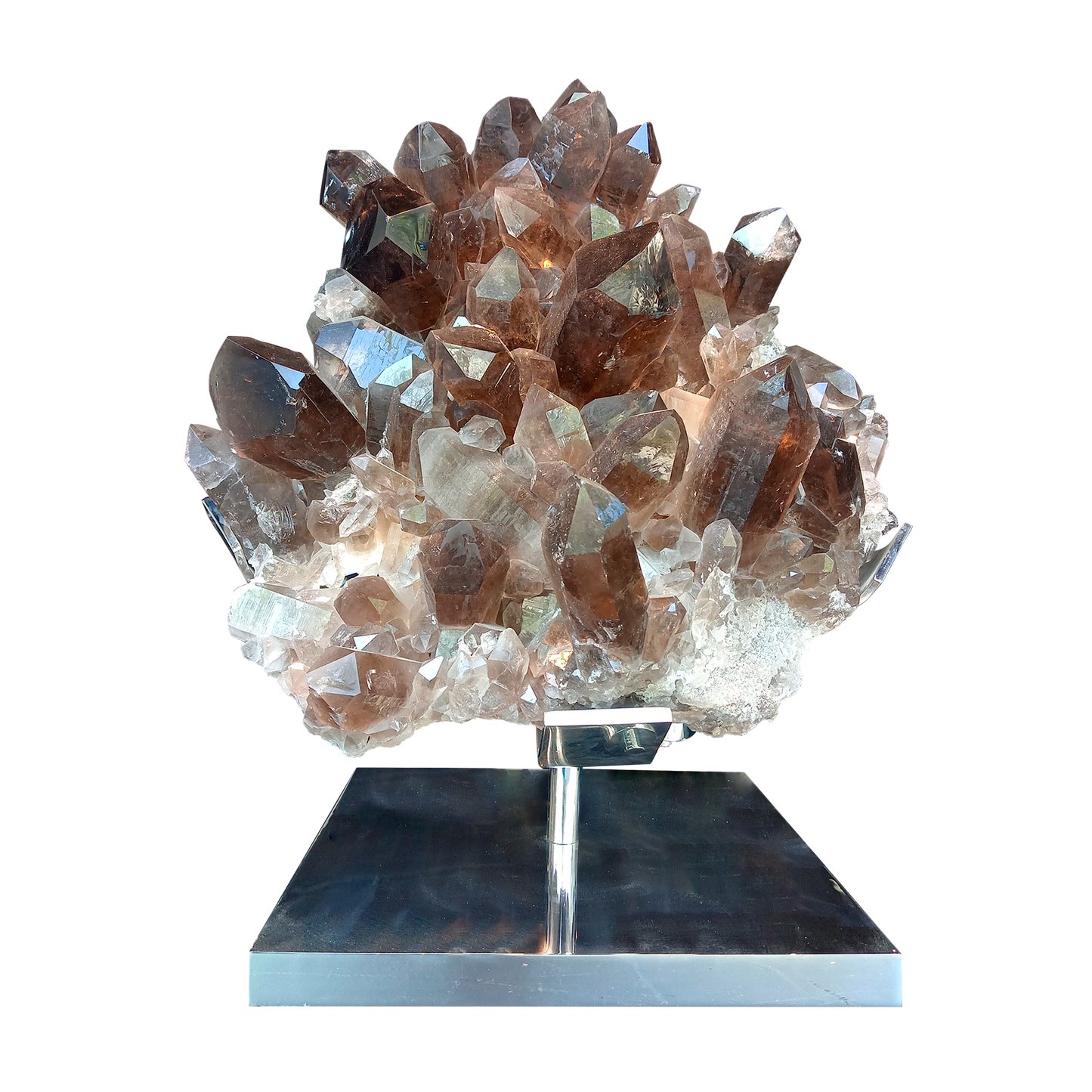 Smoky quartz points druzy 22x14x36 in.