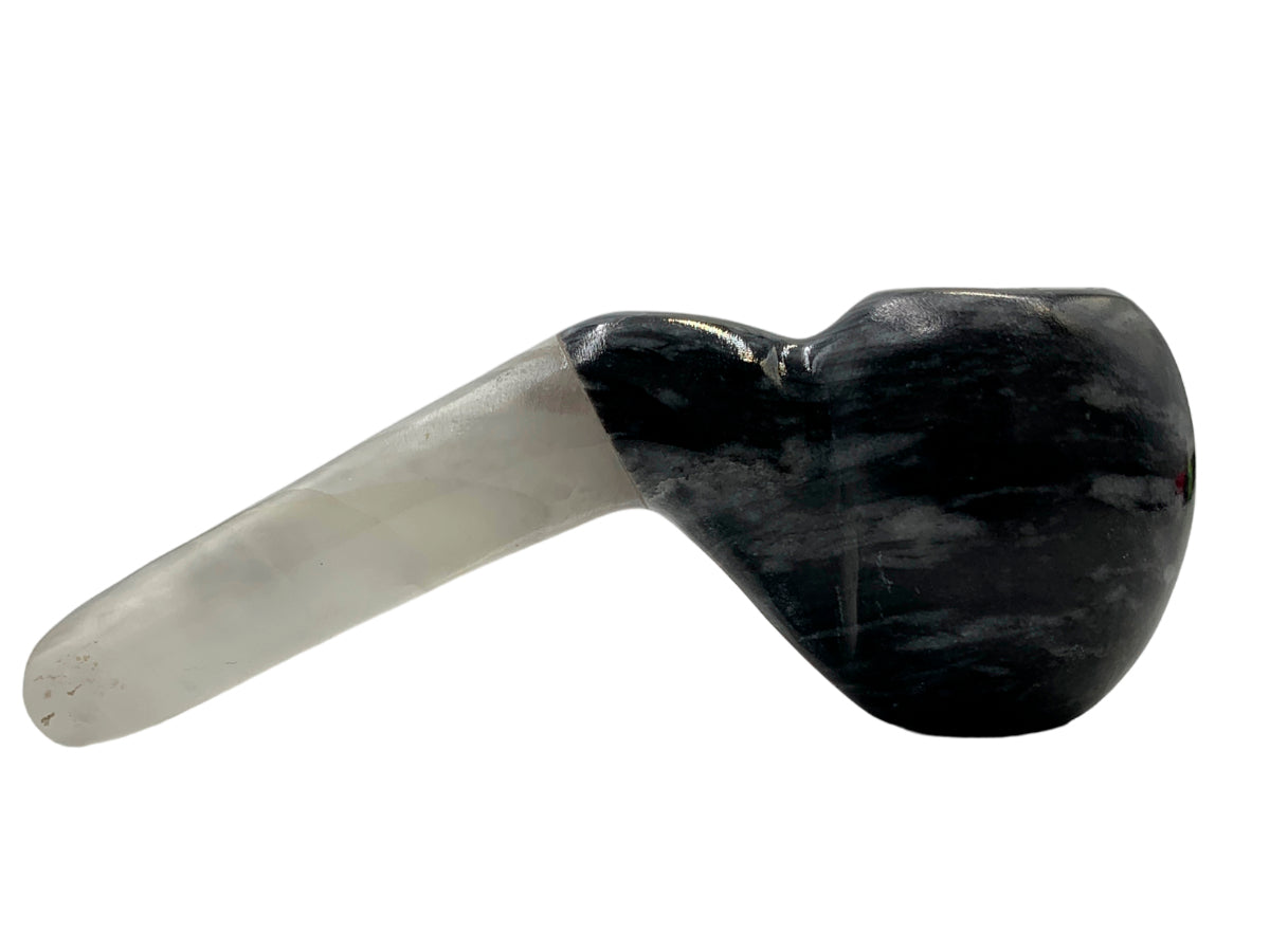 Black and White Onyx  Gentleman's Pipe