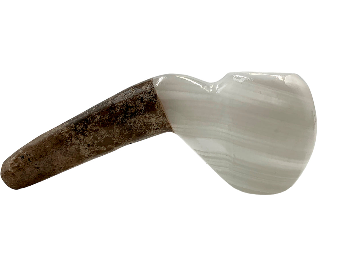 Black and White Onyx  Gentleman's Pipe