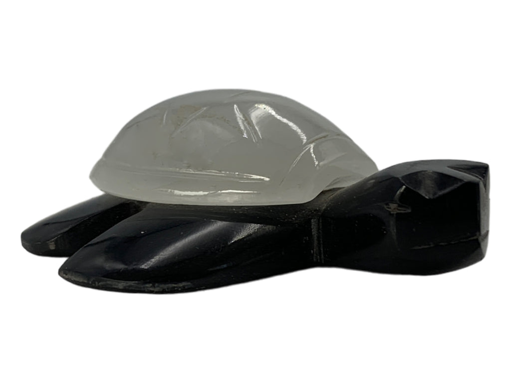 Small Black Onyx Sea Turtle with Shell