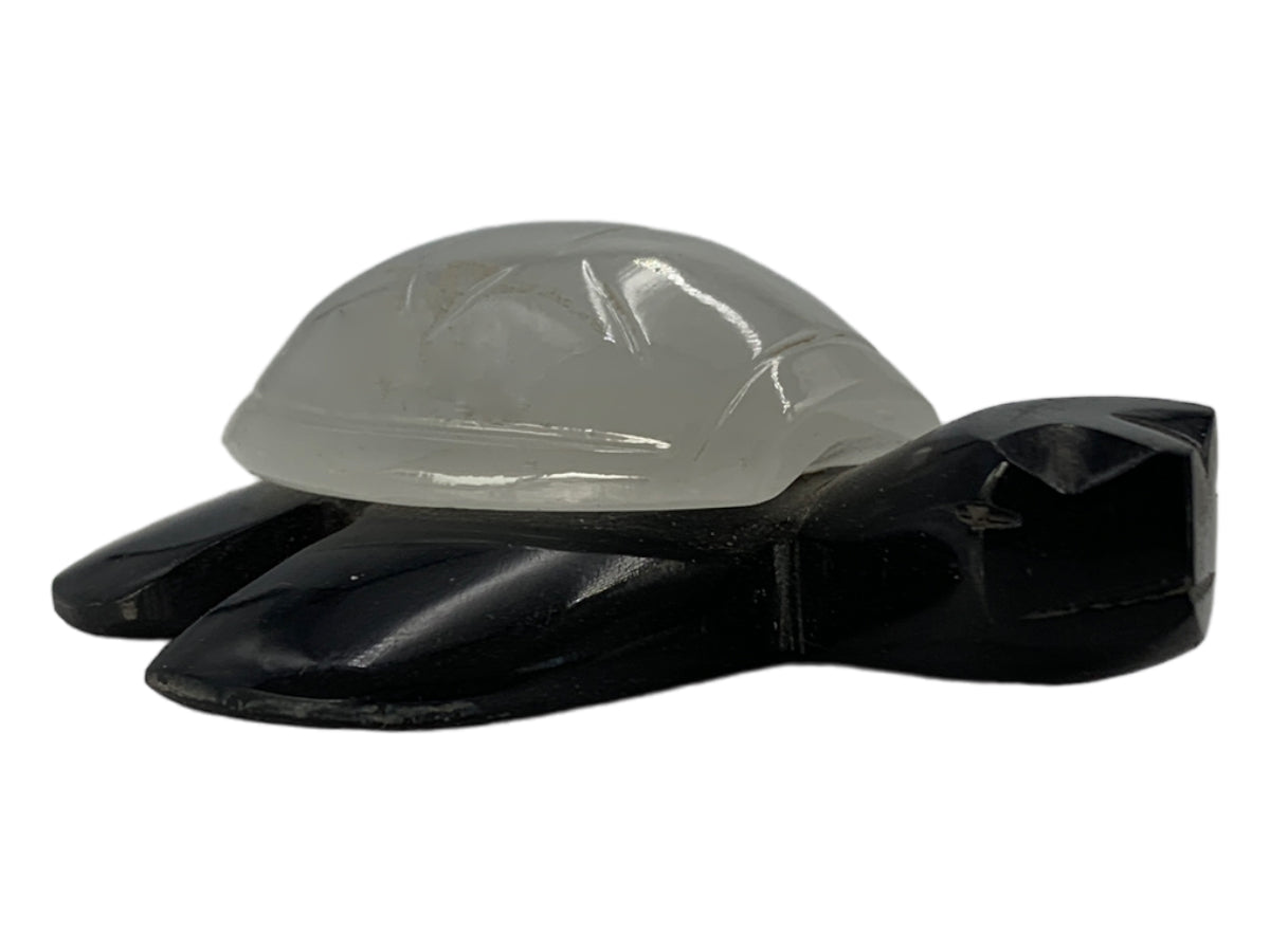 Small Black Onyx Sea Turtle with Shell