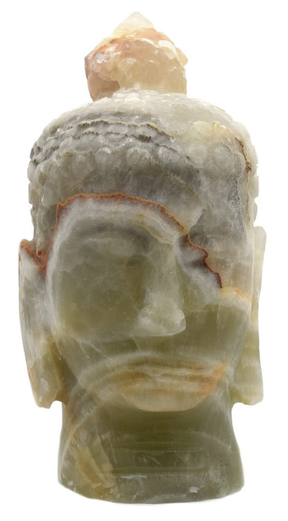 Green Onyx Buddha Head