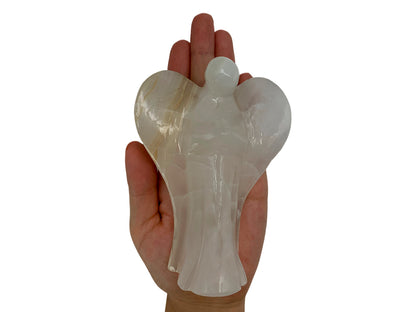 White Onyx Angel Polished