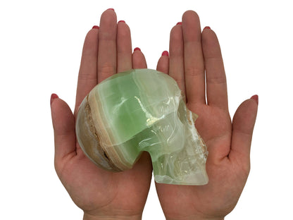 Green onyx skull