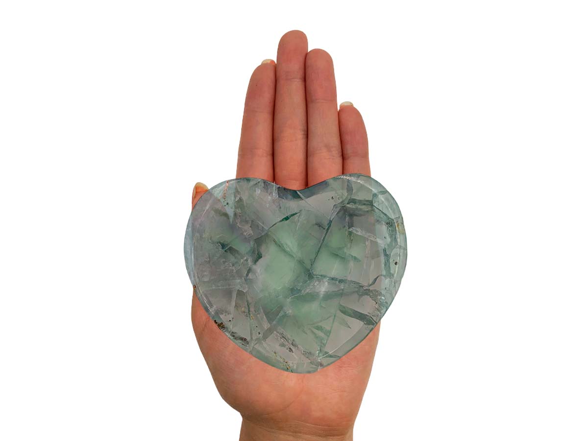 Fluorite Heart Snack Bowl