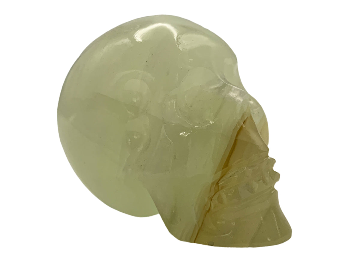 Green onyx skull