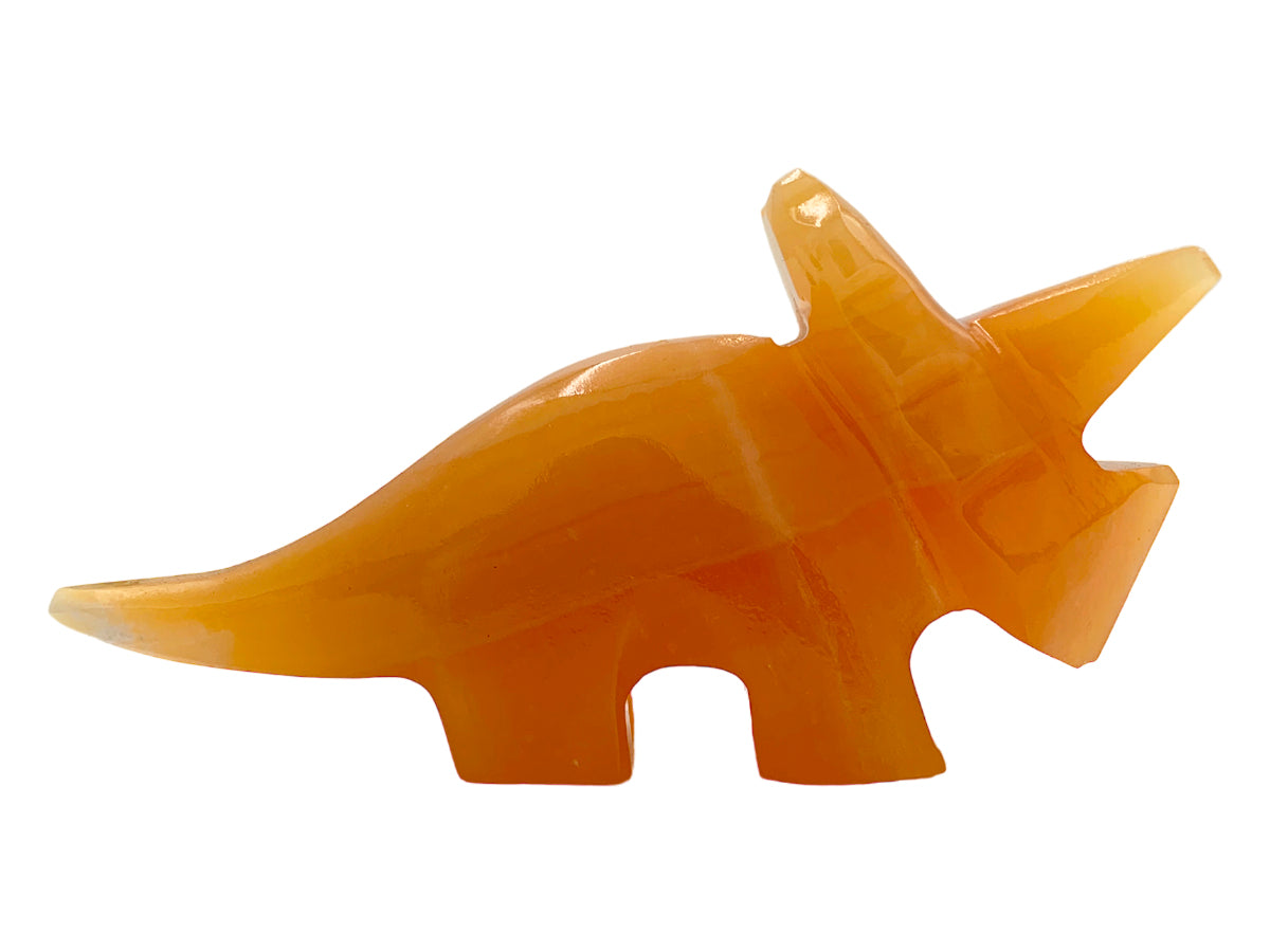 Orange Calcite Triceratops