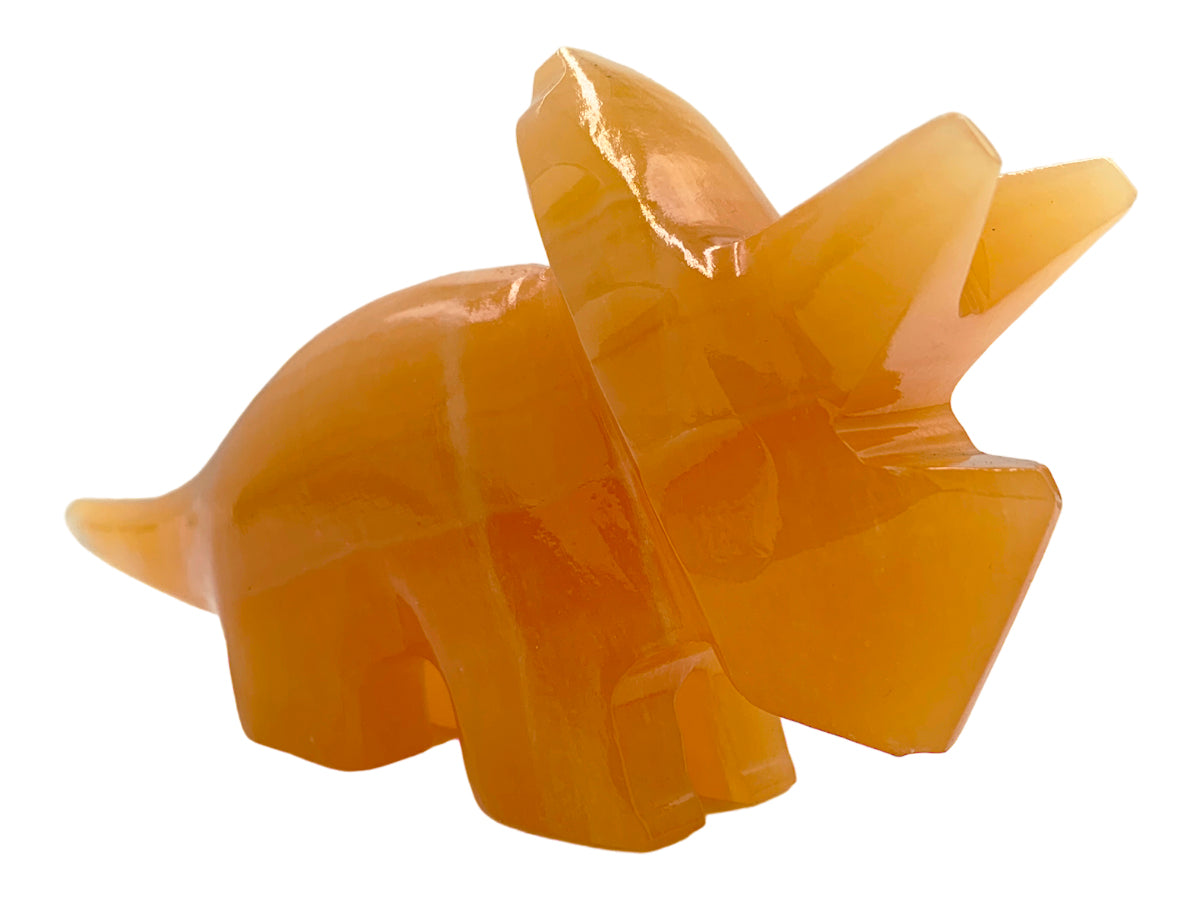 Orange Calcite Triceratops