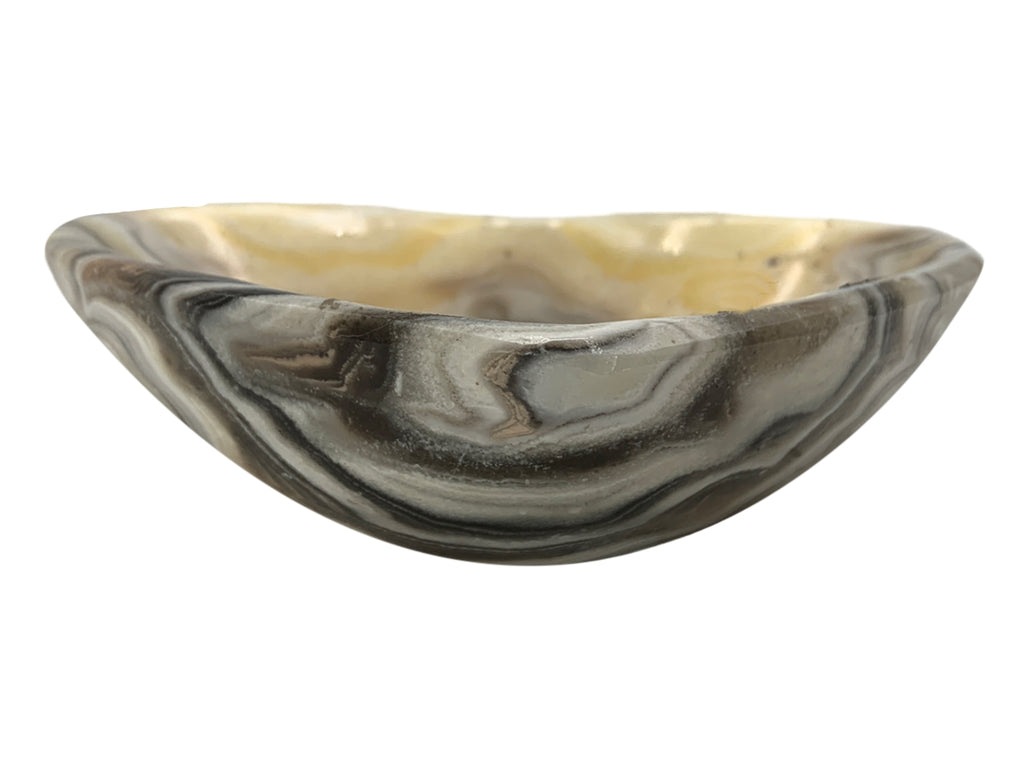 Zebra Onyx Heart Snack Bowl
