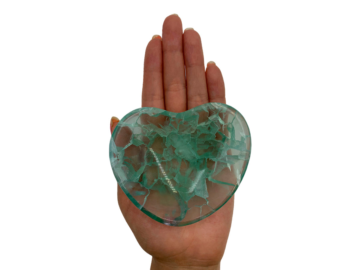 Fluorite Heart Snack Bowl