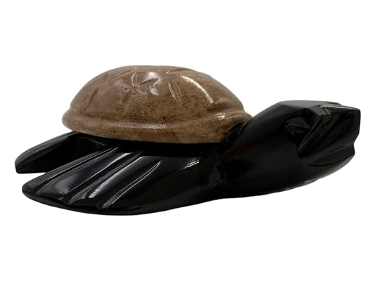 Medium Black Onyx Sea Turtle With Shell