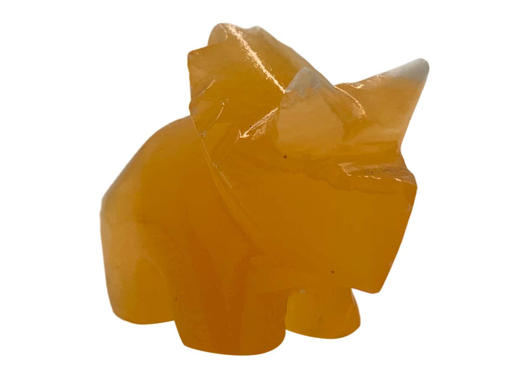 Orange Calcite Triceratops