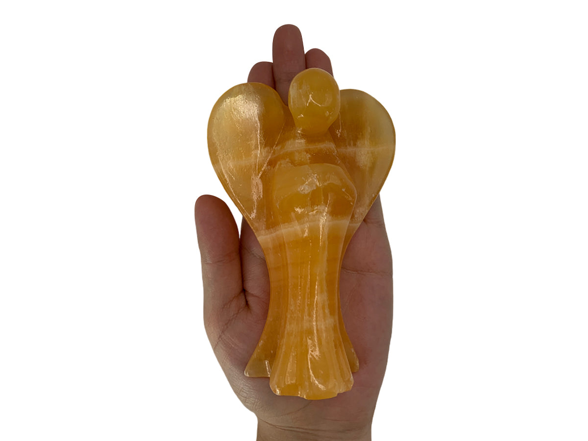 Orange Calcite Angel Polished