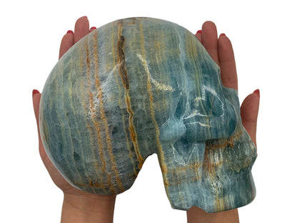 Blue Onyx Skull