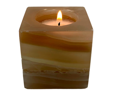 Amber Onyx Candle Holder