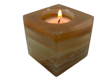 Amber Onyx Candle Holder