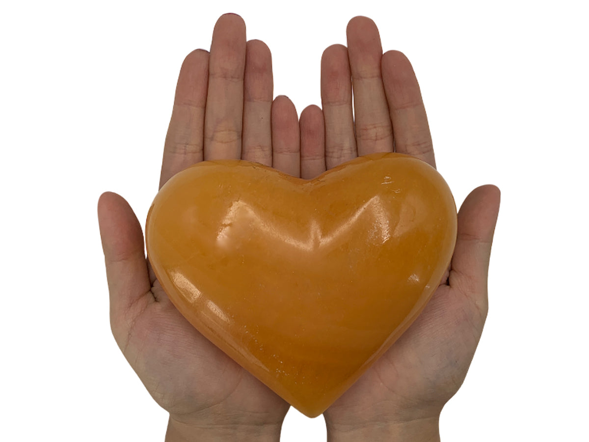 Orange Calcite Heart