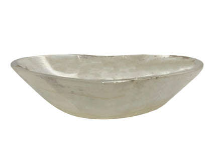 White Onyx Heart Snack Bowl