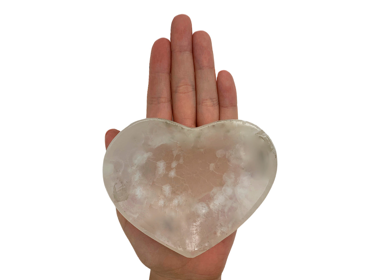 White Onyx Heart Snack Bowl