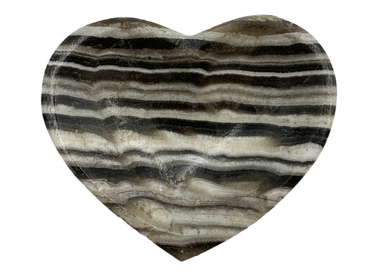 Zebra Onyx Heart Snack Bowl