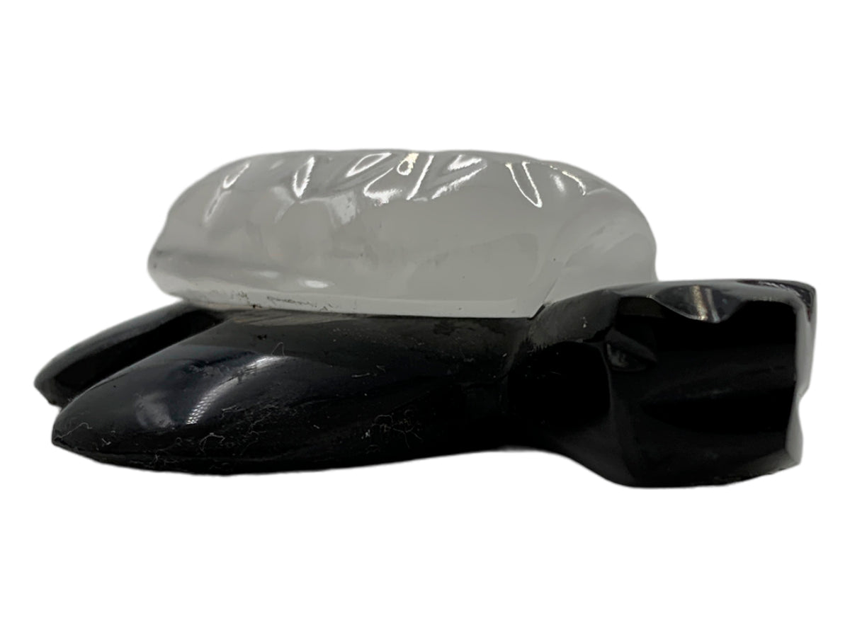 Small Black Onyx Sea Turtle with Shell