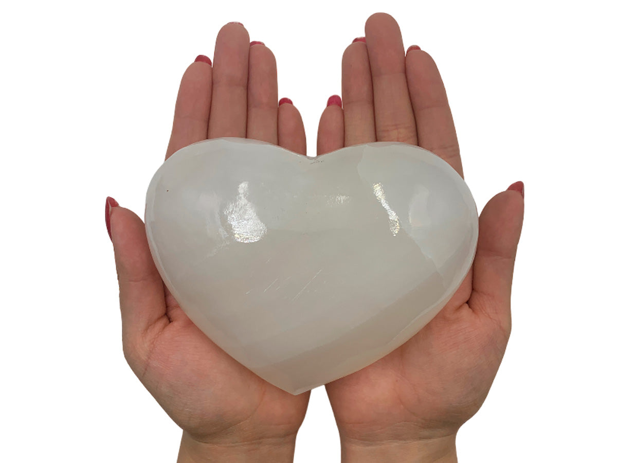 White Onyx Heart