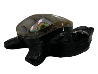 Black Obsidian Turtle Encrusted Turtle