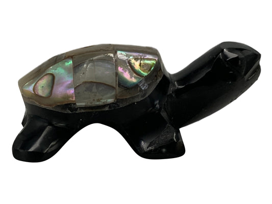 Black Obsidian Turtle Encrusted Turtle