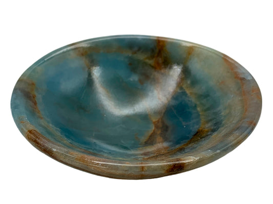 Blue Onyx Circular Snack Bowl