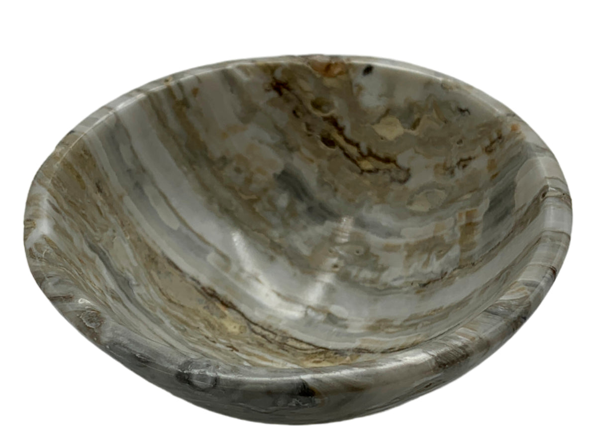 Gray Onyx Circular Snack Bowl